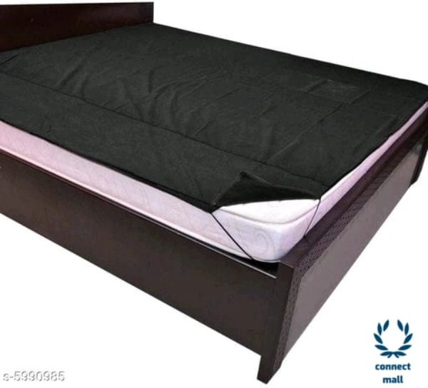 Beautiful Double Bed Mattress Protector  - LXB: 75inX72in, Black